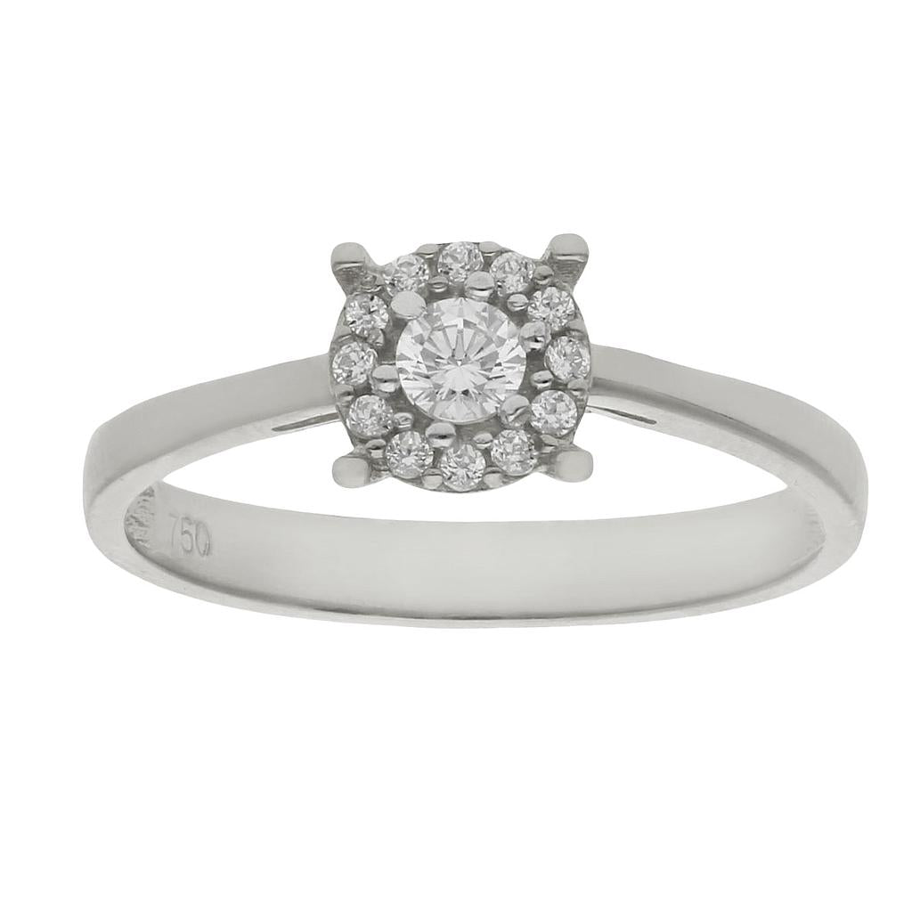 SORTIJA ORO BLANCO 18KL DIAMANTES - Números: nº 17 