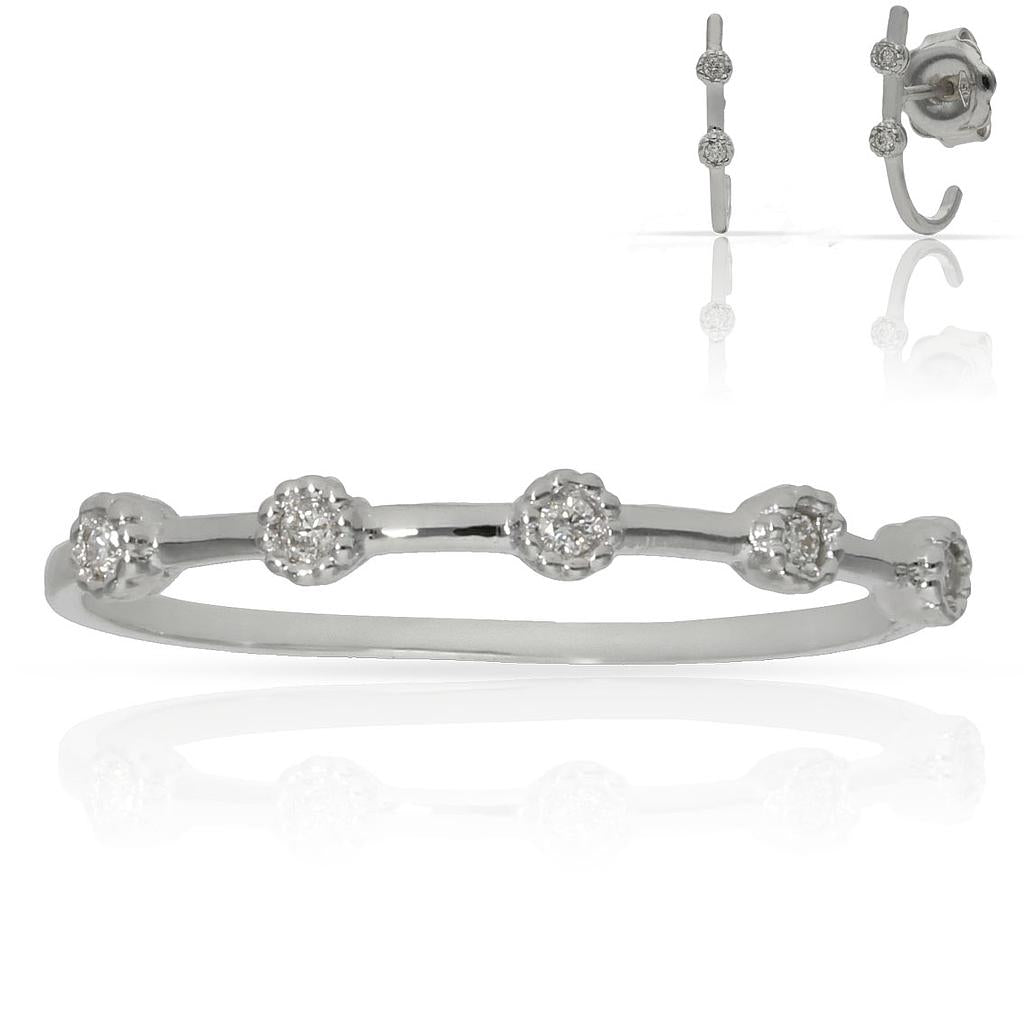 SORTIJA ORO BLANCO 18KL DIAMANTES - Números: nº 18 