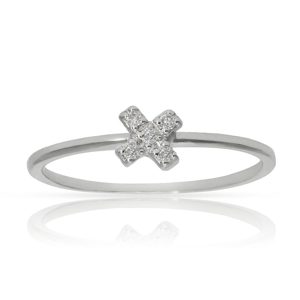 SORTIJA ORO BLANCO 18KL DIAMANTES - STOCK - Números: nº 13 