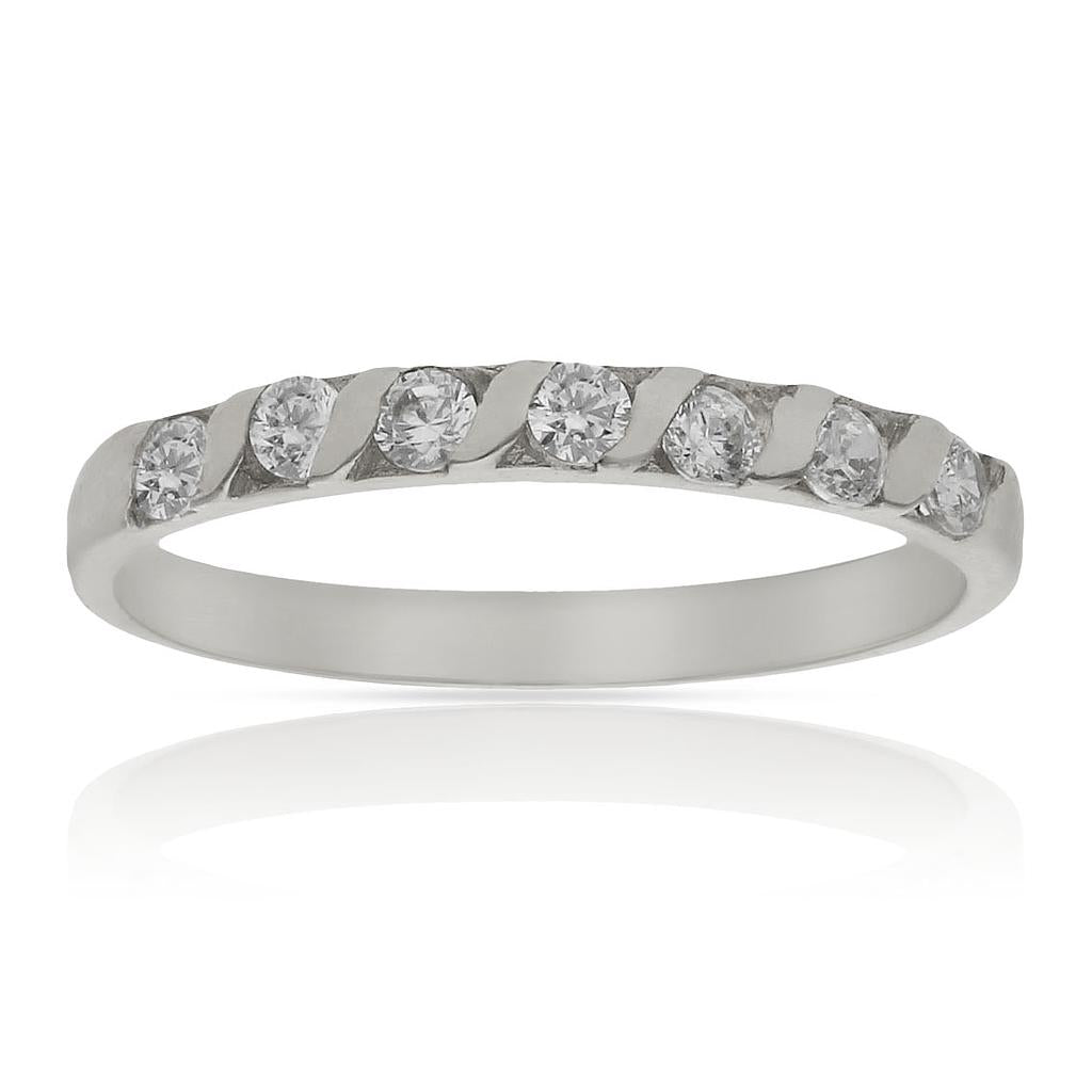 SORTIJA ORO BLANCO 18KL DIAMANTES - STOCK - Números: nº 14 