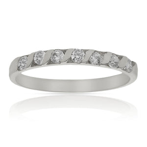 SORTIJA ORO BLANCO 18KL DIAMANTES - STOCK - Números: nº 14 