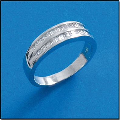 SORTIJA ORO BLANCO 18KL DIAMANTES - STOCK - Números: nº 15 
