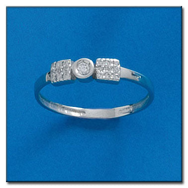 SORTIJA ORO BLANCO 18KL DIAMANTES - STOCK - Números: nº 17 