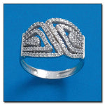 SORTIJA ORO BLANCO 18KL DIAMANTES - STOCK - Números: nº 18 