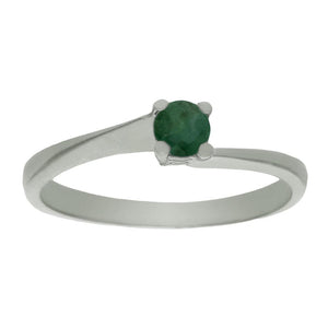 SORTIJA ORO BLANCO 18KL ESMERALDA FINA - Números: nº 13 