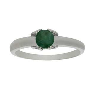SORTIJA ORO BLANCO 18KL ESMERALDA FINA - Números: nº 13 