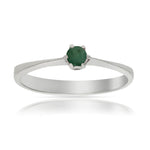 SORTIJA ORO BLANCO 18KL ESMERALDA FINA - Números: nº 13 