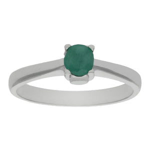 SORTIJA ORO BLANCO 18KL ESMERALDA FINA - Números: nº 14 