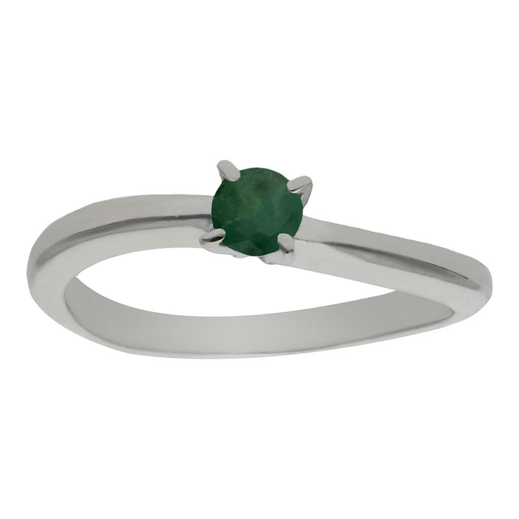 SORTIJA ORO BLANCO 18KL ESMERALDA FINA - Números: nº 15 