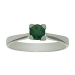 SORTIJA ORO BLANCO 18KL ESMERALDA FINA - Números: nº 15 