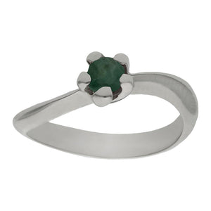 SORTIJA ORO BLANCO 18KL ESMERALDA FINA - Números: nº 15 