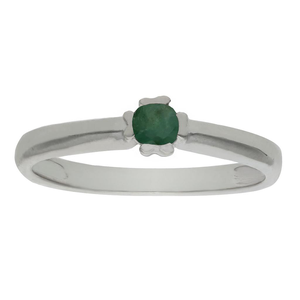 SORTIJA ORO BLANCO 18KL ESMERALDA FINA - Números: nº 15 