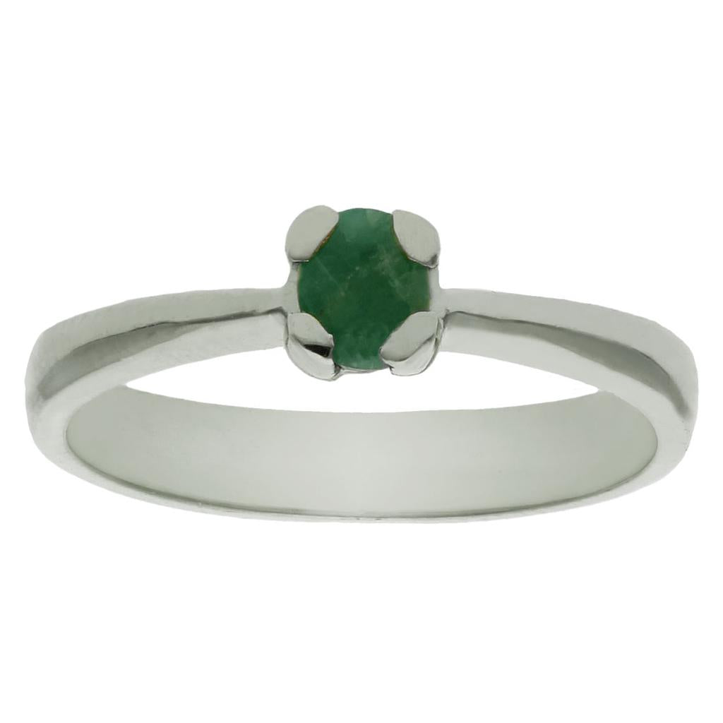 SORTIJA ORO BLANCO 18KL ESMERALDA FINA - Números: nº 16 