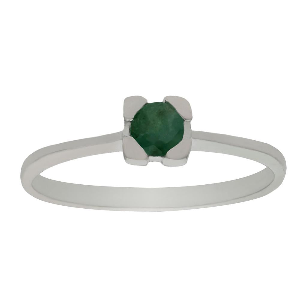SORTIJA ORO BLANCO 18KL ESMERALDA FINA - Números: nº 16 