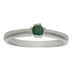 SORTIJA ORO BLANCO 18KL ESMERALDA FINA - Números: nº 16 