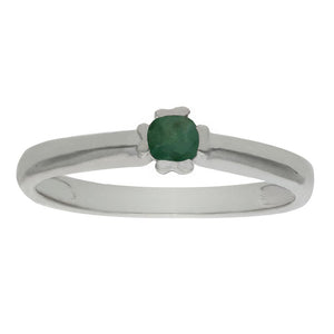 SORTIJA ORO BLANCO 18KL ESMERALDA FINA - Números: nº 16 