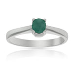 SORTIJA ORO BLANCO 18KL ESMERALDA FINA - Números: nº 16 