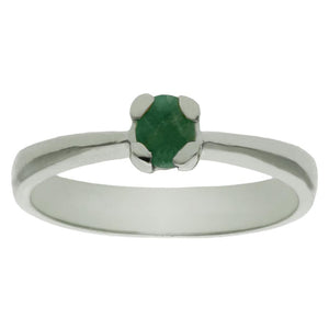 SORTIJA ORO BLANCO 18KL ESMERALDA FINA - Números: nº 17 
