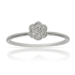 SORTIJA ORO BLANCO 18KL FLOR DIAMANTES - Números: nº 18 