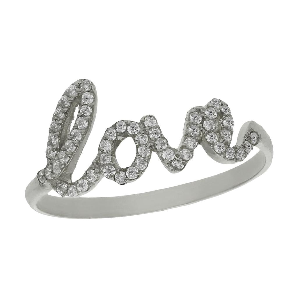 SORTIJA ORO BLANCO 18KL LOVE CIRCONITAS - Números: nº 17 