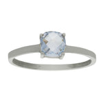 SORTIJA ORO BLANCO 18KL - PIEDRA AZUL - Números: nº 17 