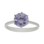 SORTIJA ORO BLANCO 18KL - PIEDRA MALVA - Números: nº 13 