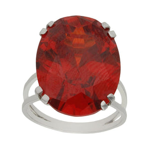 SORTIJA ORO BLANCO 18KL - PIEDRA PAPARAYA - Números: nº 14 