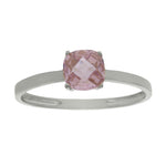 SORTIJA ORO BLANCO 18KL - PIEDRA ROSA - Números: nº 18 
