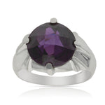 SORTIJA ORO BLANCO 18KL - PIEDRA VIOLETA - Números: nº 17 