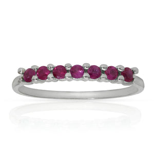 SORTIJA ORO BLANCO 18KL RUBIES FINOS - Números: nº 17 