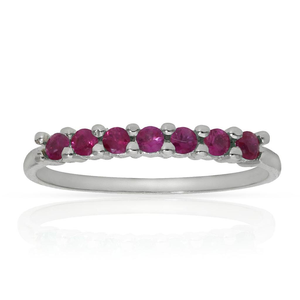 SORTIJA ORO BLANCO 18KL RUBIES FINOS - Números: nº 18 