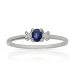 SORTIJA ORO BLANCO 18KL ZAFIRO + DIAMANTES - Números: nº 12 