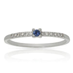 SORTIJA ORO BLANCO 18KL ZAFIRO + DIAMANTES - Números: nº 15 