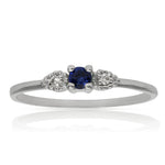 SORTIJA ORO BLANCO 18KL ZAFIRO + DIAMANTES - Números: nº 19 