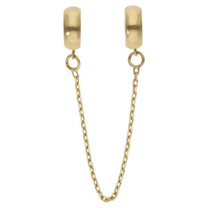 STOPPERS + CADENA DE SEGURIDAD ORO 18KL 